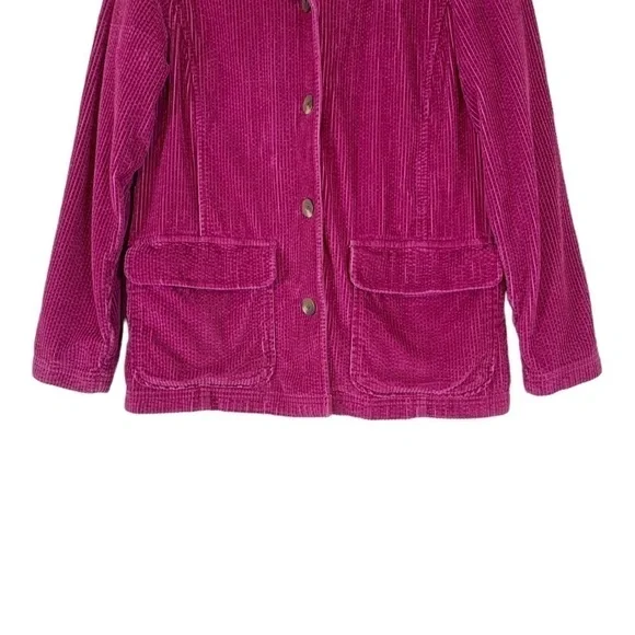 LL Bean Corduroy Button Down Jacket Size 6 Petite - Picture 4 of 7
